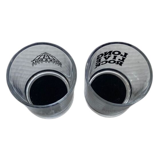 ROCK AND ROLL Hall of Fame Long Live Rock Pair of Rocks Drinking Glasses - Picture 5 of 8